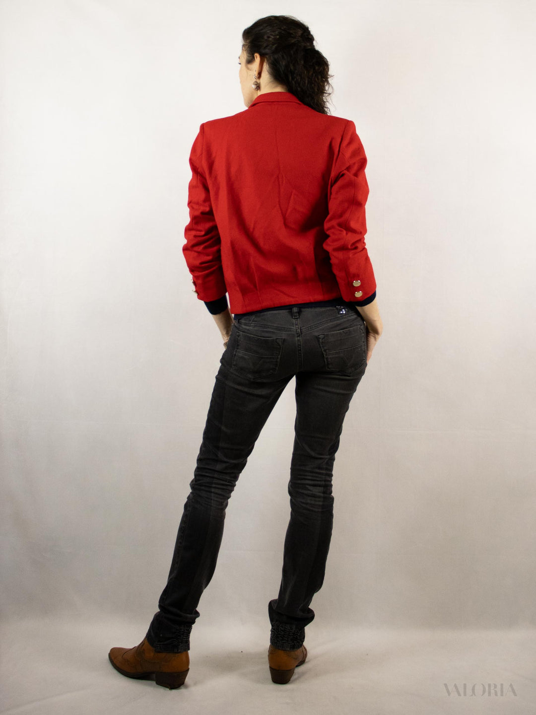 Red Wool Bomber