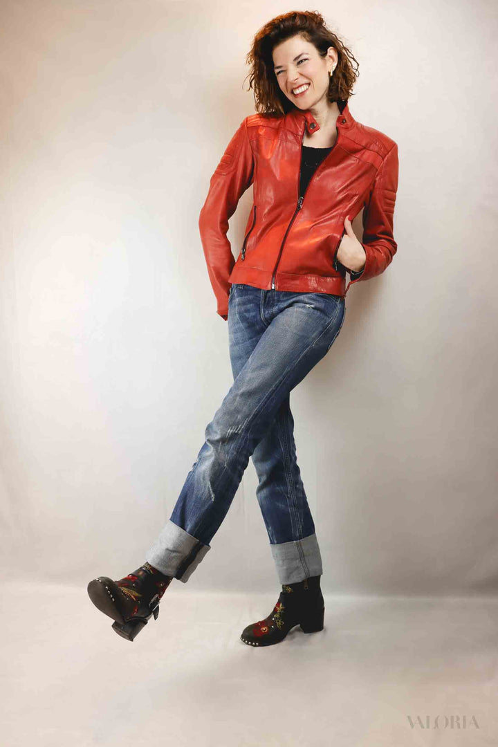 Red Biker Jacket