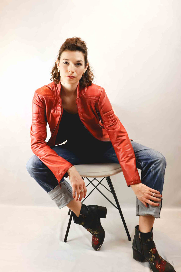 Red Biker Jacket