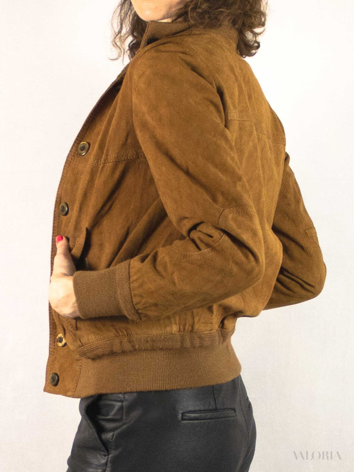 Brown Suede Bomber