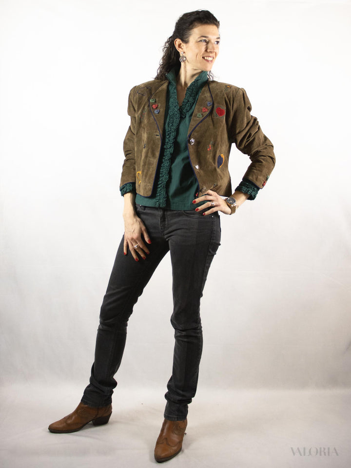 Happy Hearts - Original Dino'z Suede Jacket