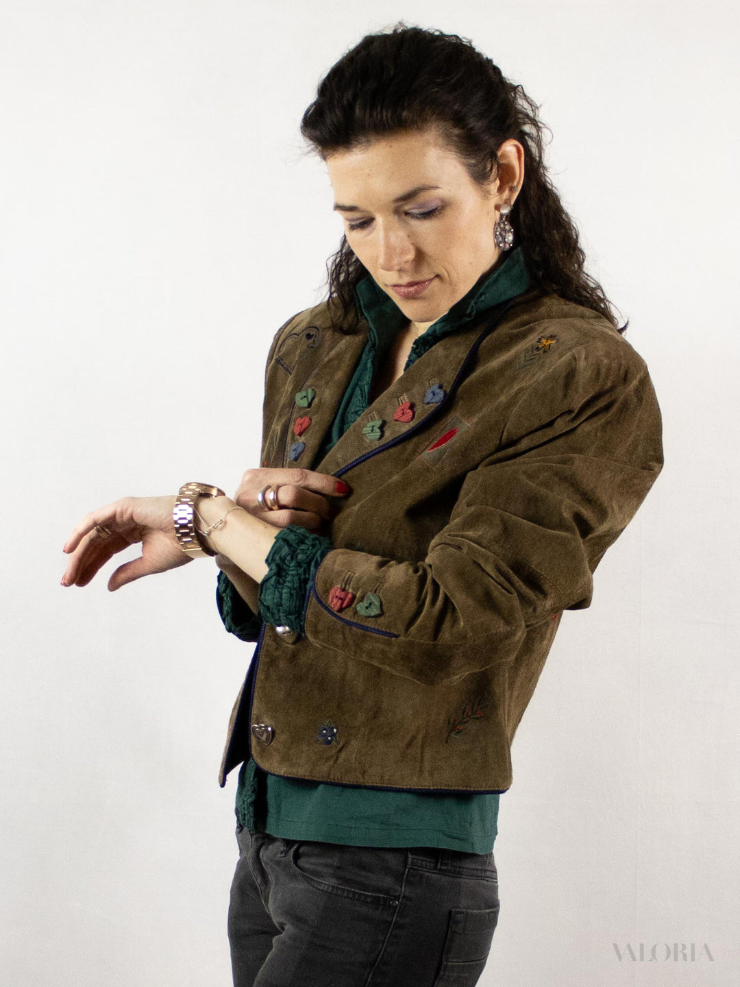Happy Hearts - Original Dino'z Suede Jacket
