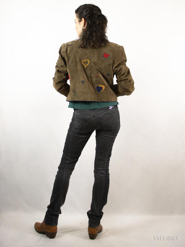 Happy Hearts - Original Dino'z Suede Jacket
