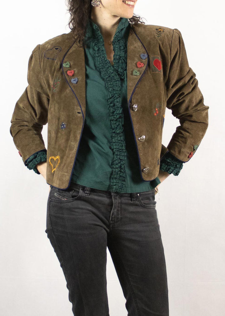 Happy Hearts - Original Dino'z Suede Jacket