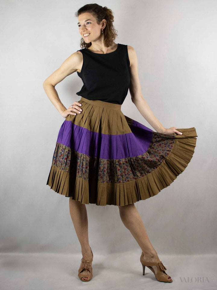 80s Vintage Pleated Skirt