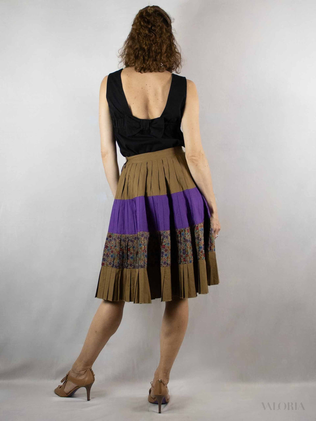 80s Vintage Pleated Skirt